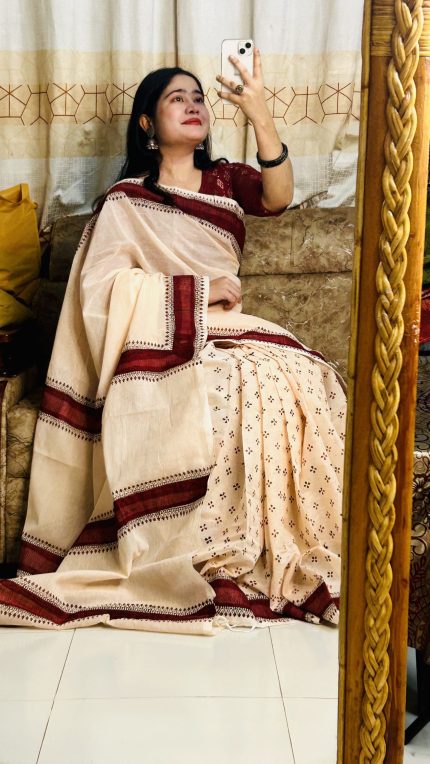 প্রিমিয়াম সুতি শাড়ি ১০০% পিওর কটন